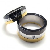 Titanium gold rings