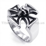 Cross Skull Titanium Ring 19250