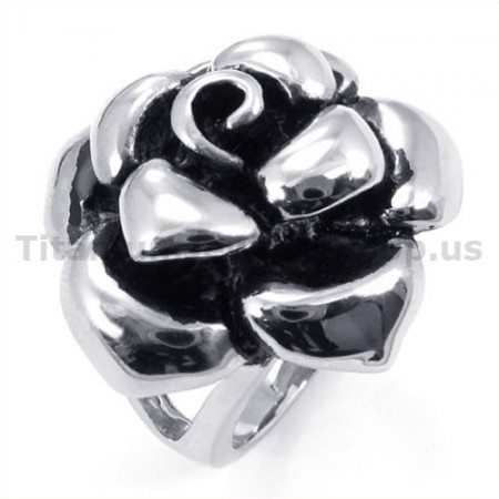 Flower Titanium Ring 19255