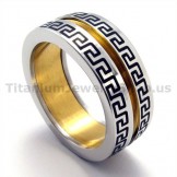 Gloden Titanium Ring 19273
