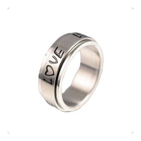 LOVE rotation Titanium Ring