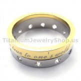 Gloden Titanium Ring 19280