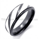 Black Titanium Ring with Diamond 19283