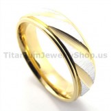 Gloden Titanium Ring with Diamond 19284