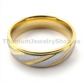 Gloden Titanium Ring with Diamond 19284