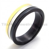 Three Colors Titanium Ring 19336