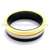Three Colors Titanium Ring 19336