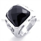 Titanium Ring with Zircon 19354
