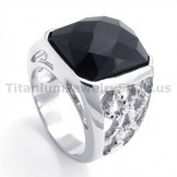 Titanium Ring with Zircon 19354