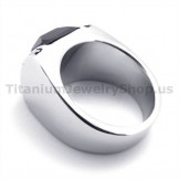 Titanium Ring with Zircon 19355