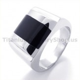 Titanium Ring with Zircon 19356