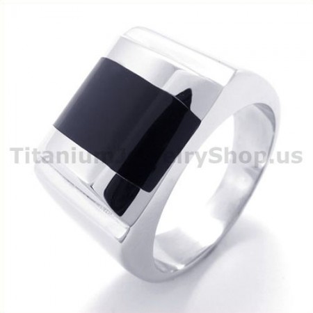 Titanium Ring with Zircon 19356
