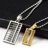 Abacus Titanium Lovers Pendants Valentine's Day Gifts - Free Chains