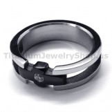 Cross Titanium Ring with diamond 18435