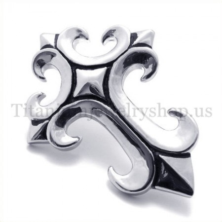 man anchor pure titanium cross pendant 19607