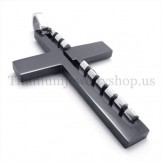 black mens fashion titanium cross pendant 19645