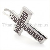 coffee fashion men titanium cross pendant 19653