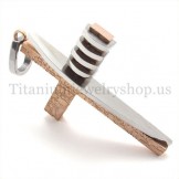 coffee gold asymmetric shape fashion men titanium cross pendant 19659