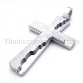 bible two layers fashion titanium cross pendant 19679