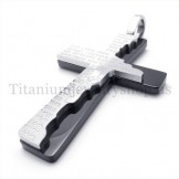 black bible two layers fashion titanium cross pendant 19680