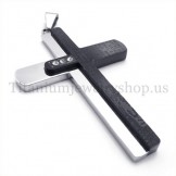 two layers bible fashion titanium cross pendant 19707