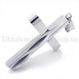 silver fashion man titanium cross pendant 19634