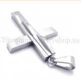 silver fashion man titanium cross pendant 19634