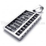 Silver abacus titanium pendant 19950