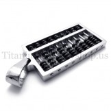 Black abacus titanium pendant 19951