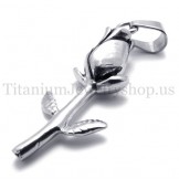 Silver beautiful rose titanium pendant 19977