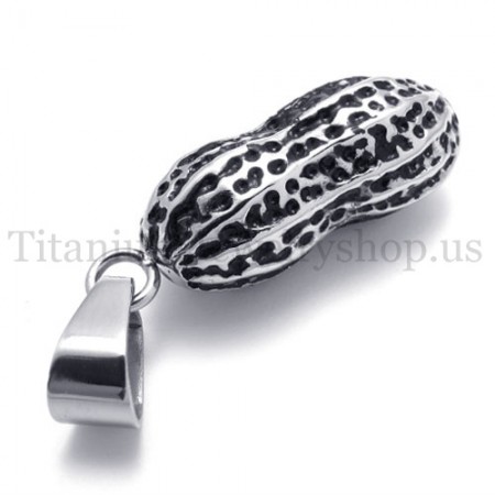 Cute peanut model titanium pendant 19978