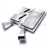 silver two layer interlocking lovers titanium pendant 19991