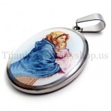 Madonna and Jesus Series titanium pendant 20091 