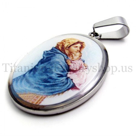 Madonna and Jesus Series titanium pendant 20091 