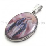 Jesus series titanium pendant 20097