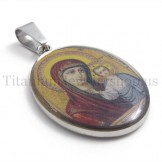 Madonna and Jesus Series pure titanium pendant 20102