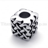 Cube fortunate bead titanium pendant 20122