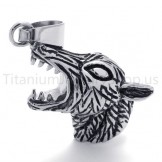 2012 New Classical Wolf Head Titanium Pendant 20105