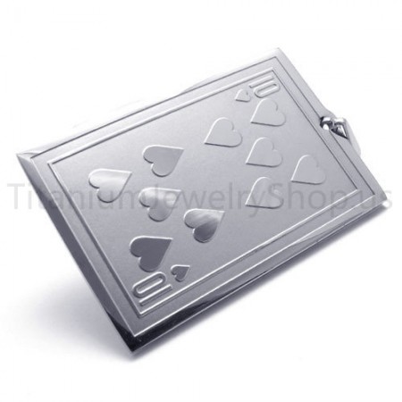 2012 New Silvery Playing Card Titanium Pendant(10) 20168
