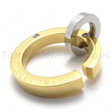 2012 New Fracture Ring Golden Titanium Pendant 20248
