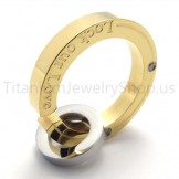 2012 New Fracture Ring Golden Titanium Pendant 20248