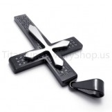 2012 New Two Layers Black Cross Titanium Pendant 20153