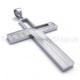 2012 New Silvery Hollowed Cross Titanium Pendant 20157