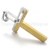 2012 New Duotone Hollowed Cross Titanium Pendant 20159