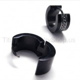Black Titanium Loop Earrings 18094