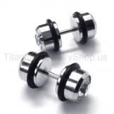 Titanium Barbell Earrings 18455