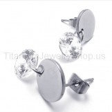 With Diamond Titanium Earrings 19983