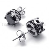 Retro Crown Titanium Earrings 20256