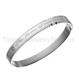 "The Flame of Our Love" Titanium Lovers Bracelets