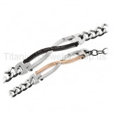 "I was born to love you" Titanium Lovers Bracelets